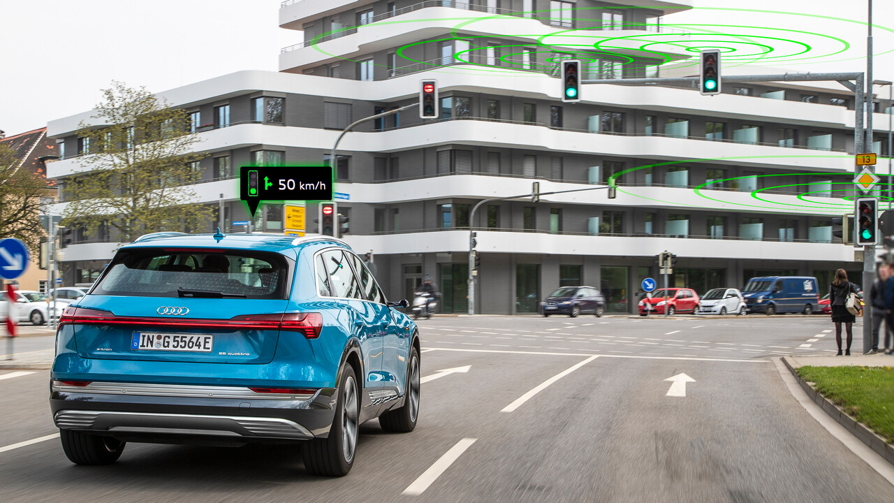 Vehicle-to-Infrastructure: Audi vernetzt Autos mit Ampeln in Deutschland