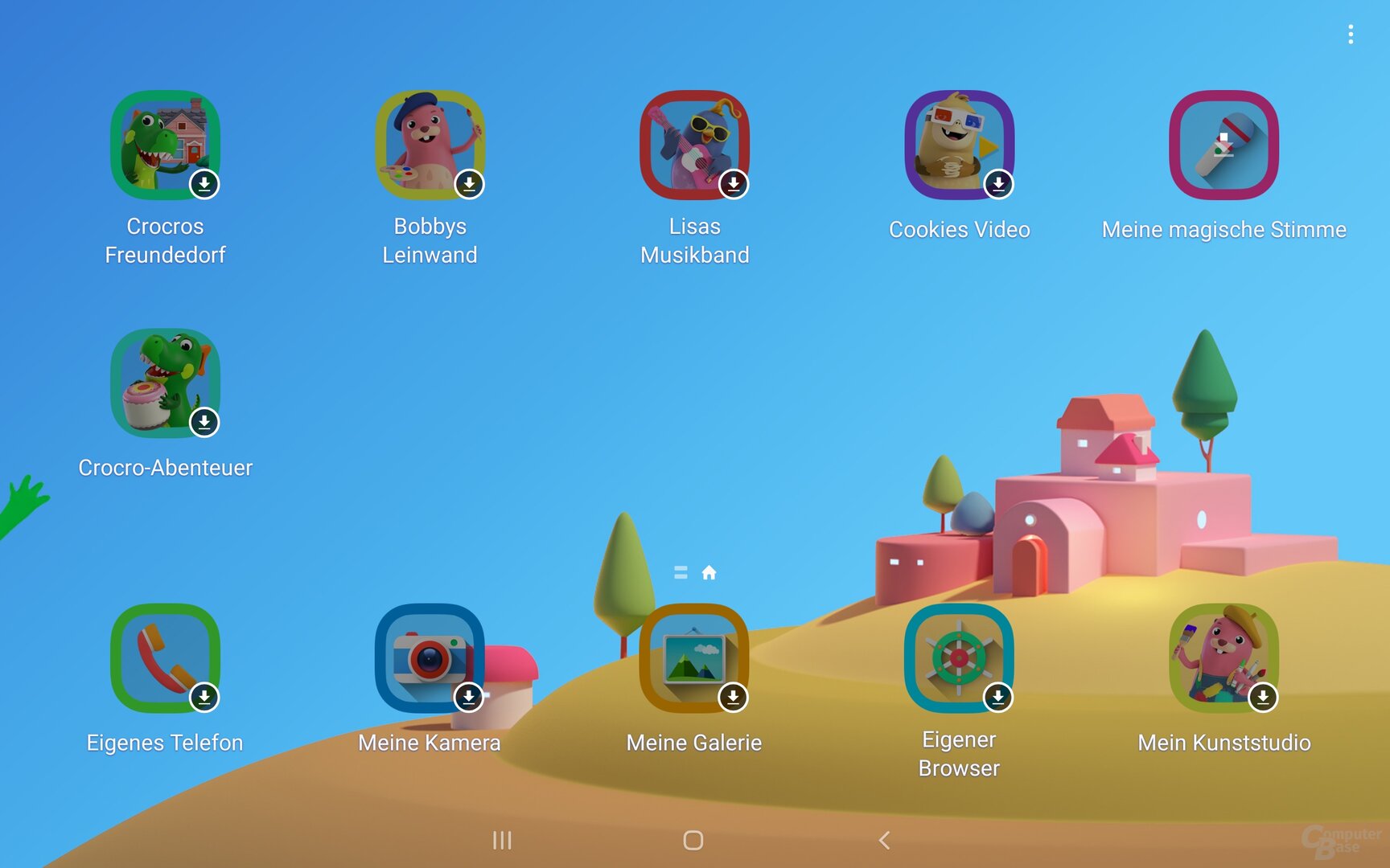 Der Kinder-Startbildschirm von Samsung