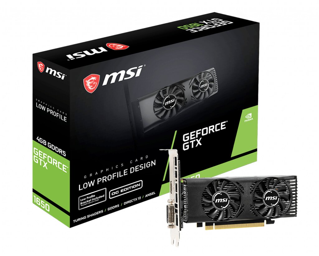 MSI GeForce GTX 1650 4GT LP (OC)