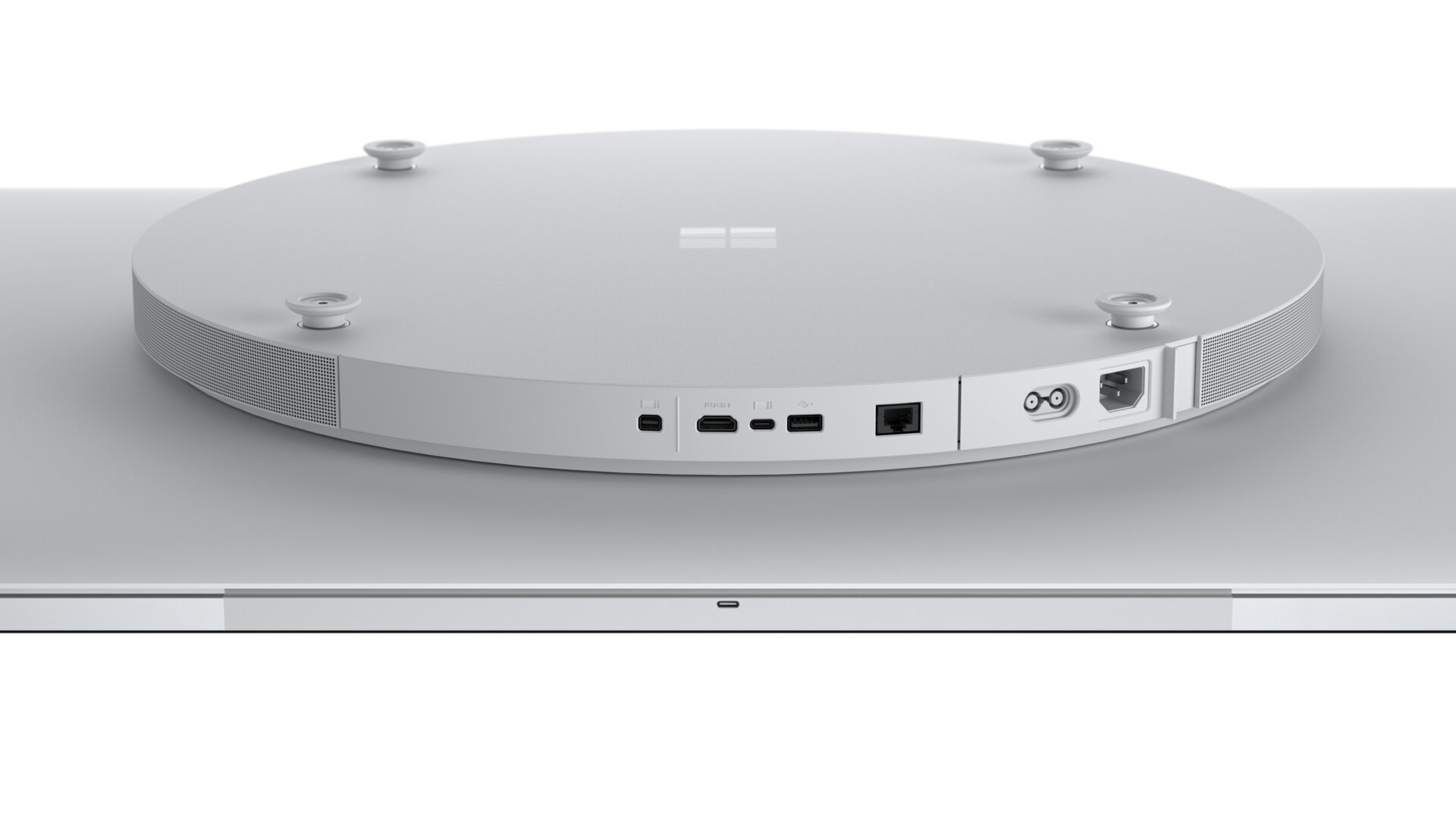 Surface Hub 2S – Rückseite mit Anschlüssen