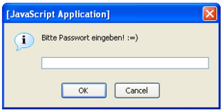 Javascript-Eingabeaufforderung