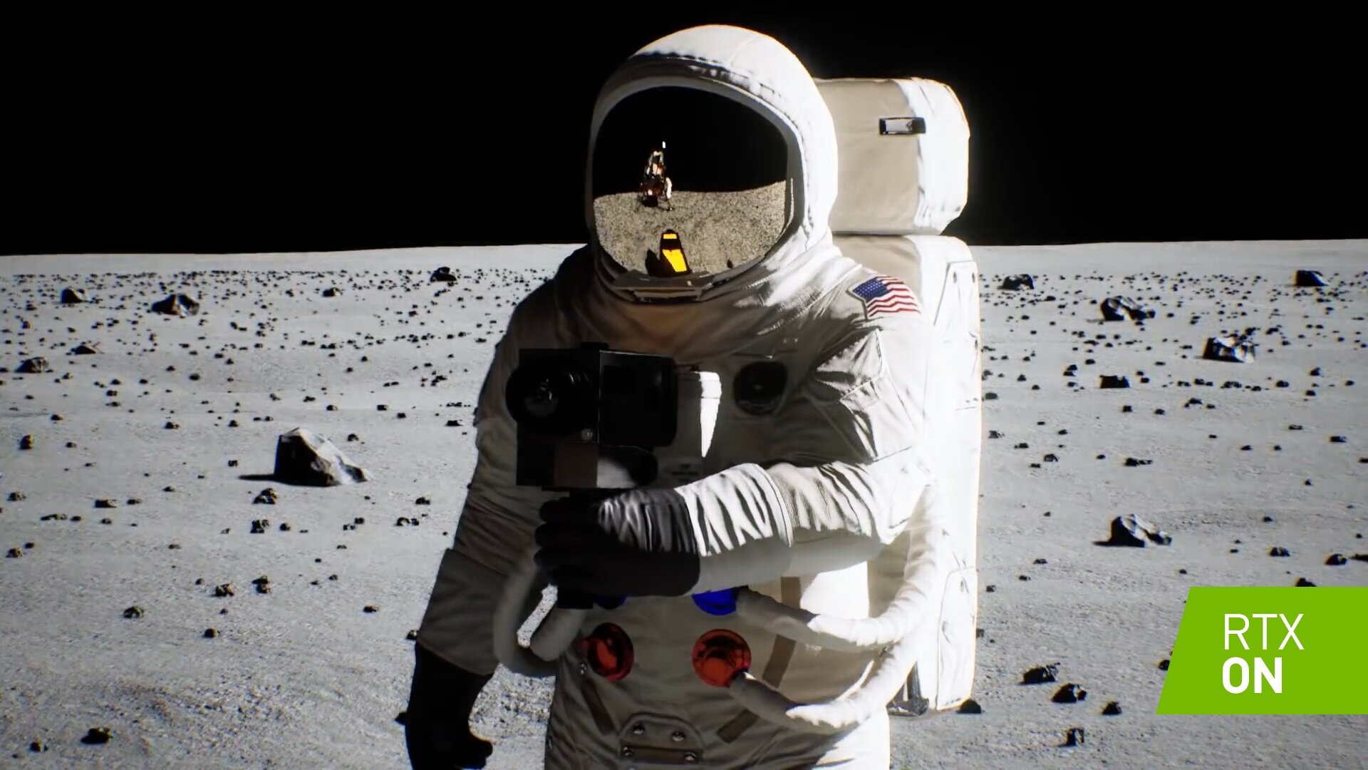 Interne Raytracing-Demo zur Mondlandung von Apollo 11