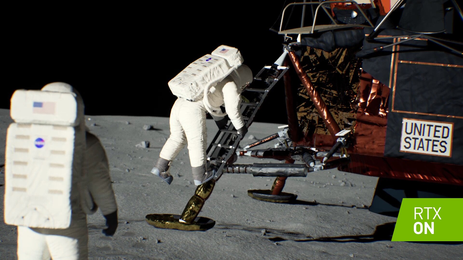 Interne Raytracing-Demo zur Mondlandung von Apollo 11