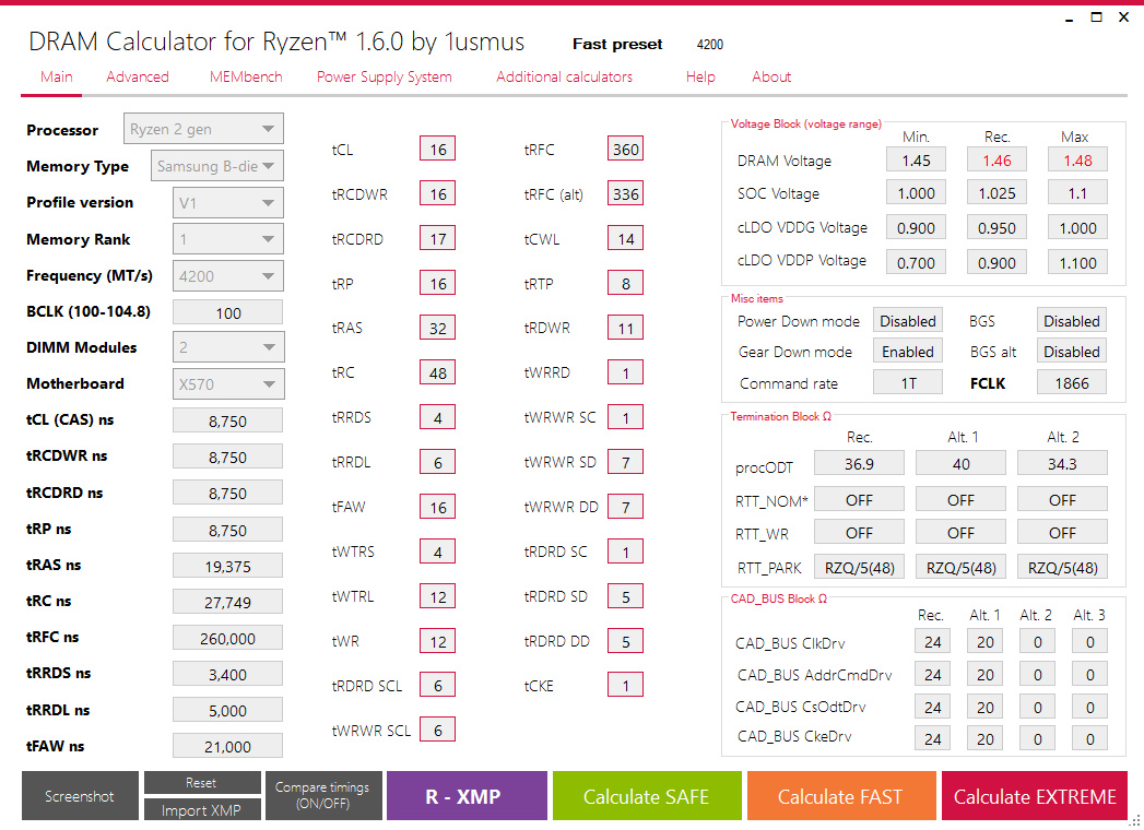 DRAM Calculator for Ryzen 1.6.0
