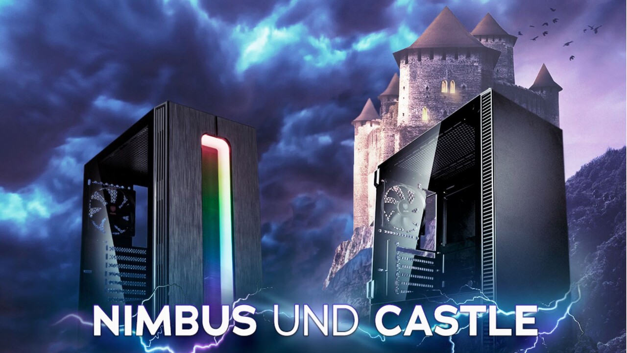 Midi-Tower Nimbus & Castle: Kolink lässt zwischen Platz und RGB wählen