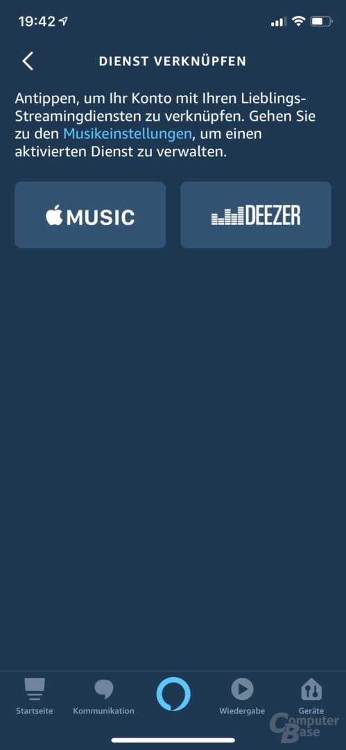 Apple Music in der Alexa-App
