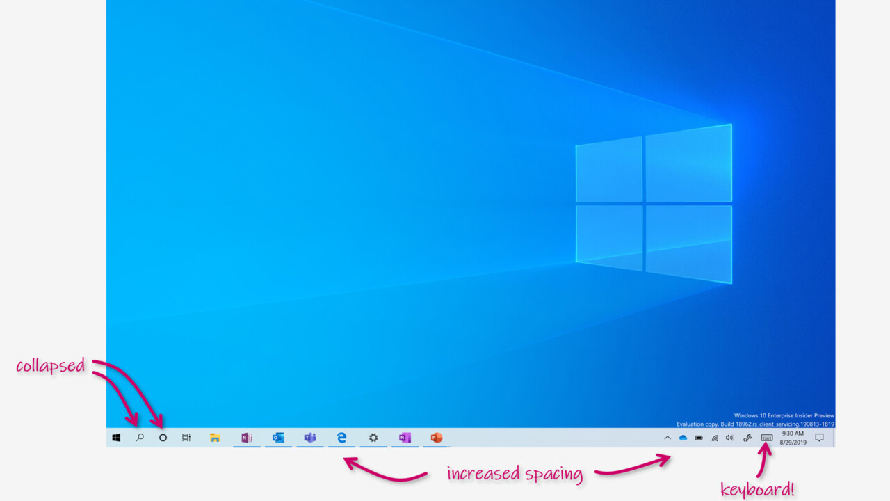 Windows 10 20H1: Microsoft testet neues Touch-UI und Cloud-Recovery-Option