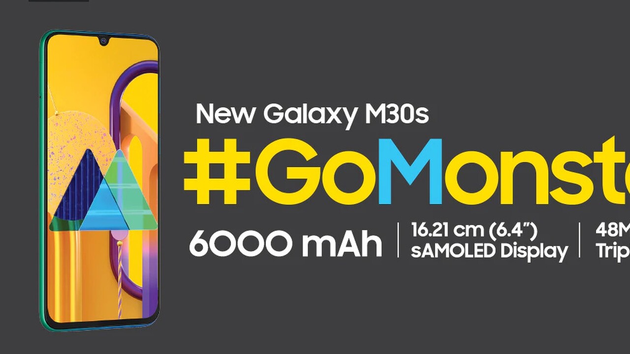 Samsung: Galaxy M30s bietet 6.000 mAh und drei Kameras für 259 Euro