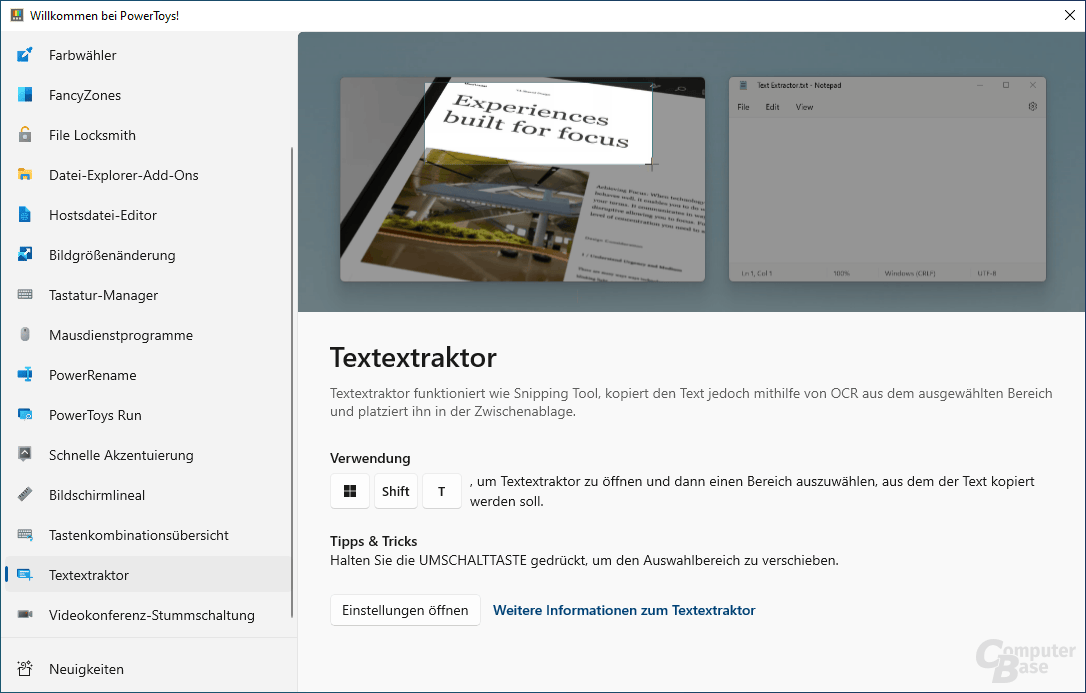 PowerToys – Text Extractor (Textextraktor)