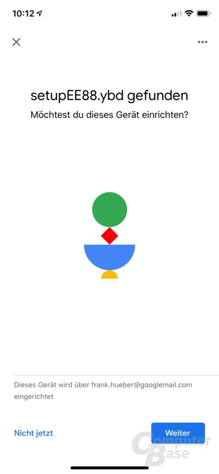 Einrichtung des Google Nest WiFi über die Home-App