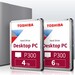 Toshiba P300: Neue HDDs mit 4 TB und 6 TB sind sparsamer und langsamer