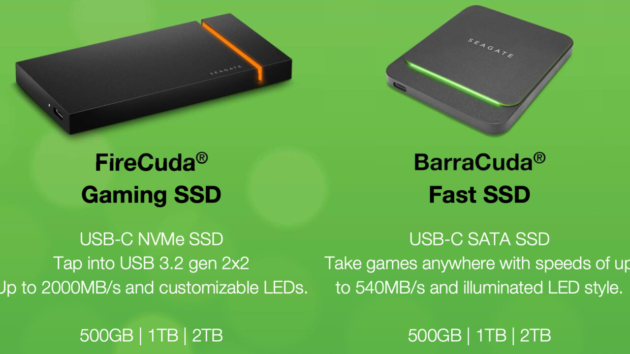Seagate: Externe FireCuda- und Barra­Cuda-SSDs mit RGB für Spieler