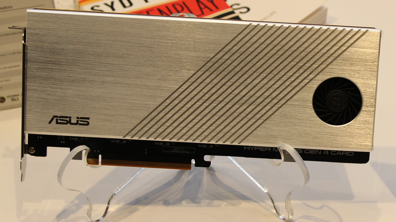 Hyper M.2 PCIe 4.0 Card: Asus-Adapter für vier PCIe-4.0-SSDs im RAID ohne Zügel