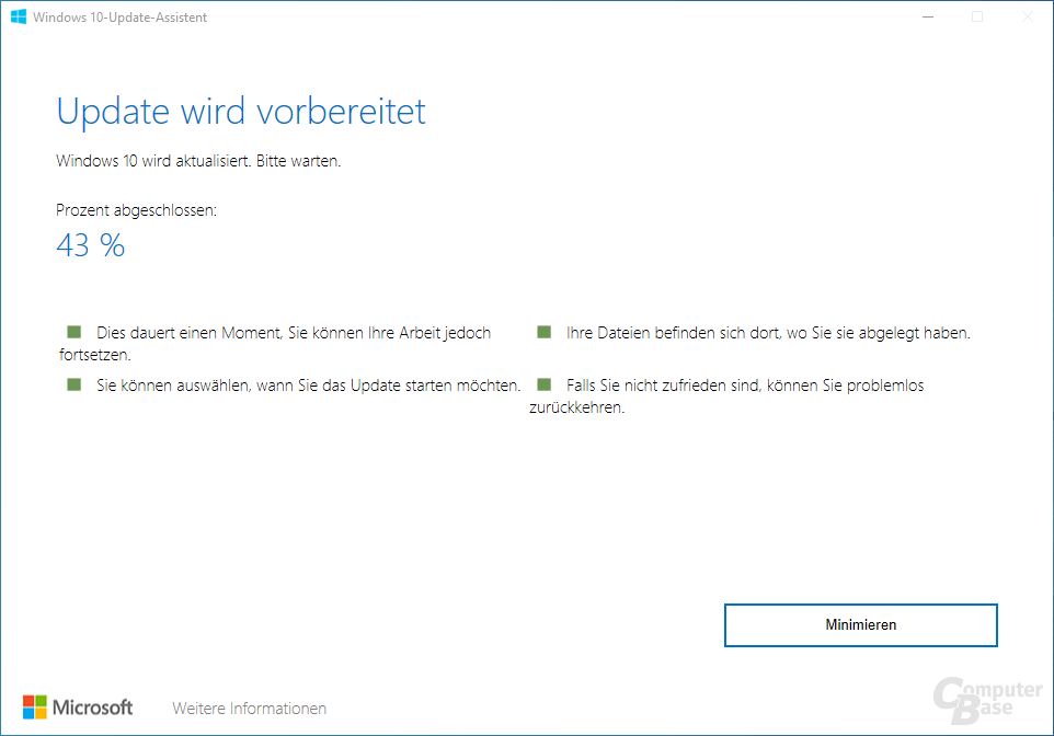 Windows 10 Update Assistent – Installation