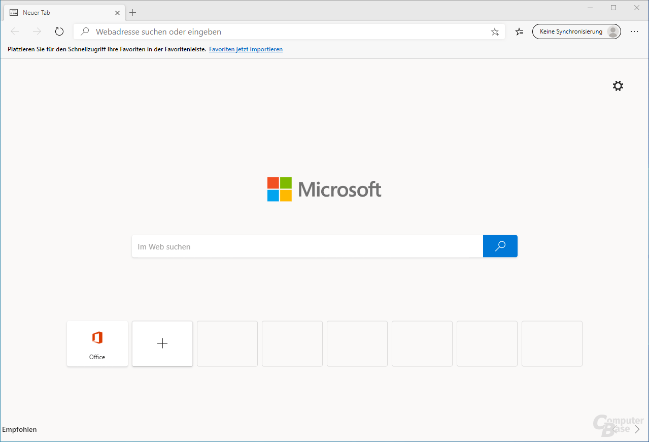 Microsoft Edge – Oberfläche