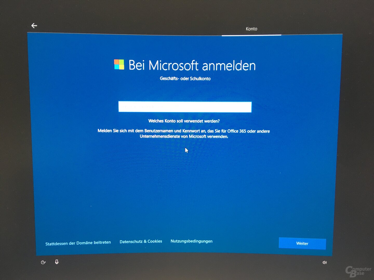 Ist der PC bei der Installation online, verlangt das Setup nach einem Microsoft-Acccount