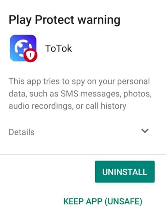 Google stuft ToTok angeblich als schädlich ein