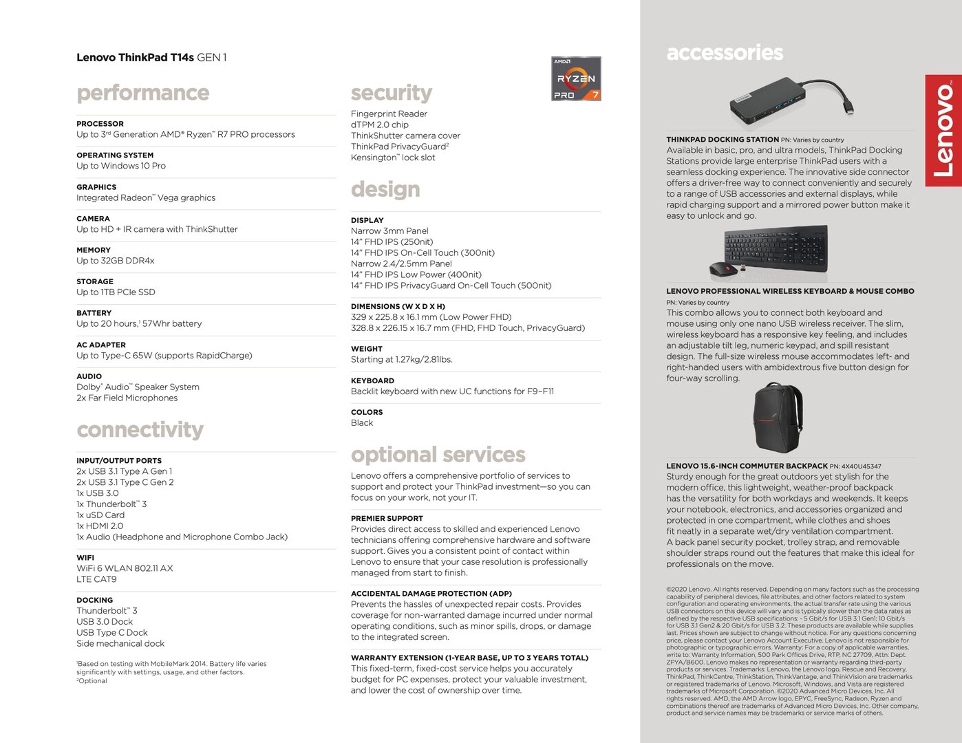 Datenblatt: ThinkPad T14s AMD