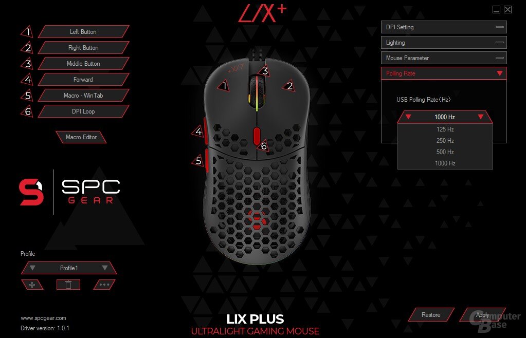 SPC Gear LIX Gaming Mouse Software