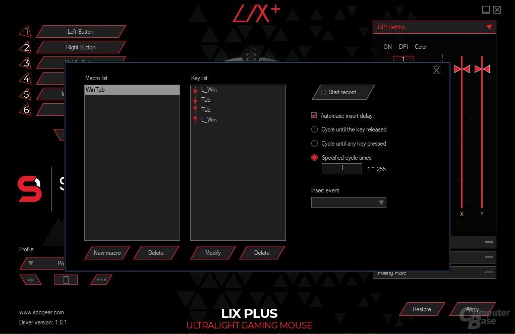 SPC Gear LIX Gaming Mouse Software