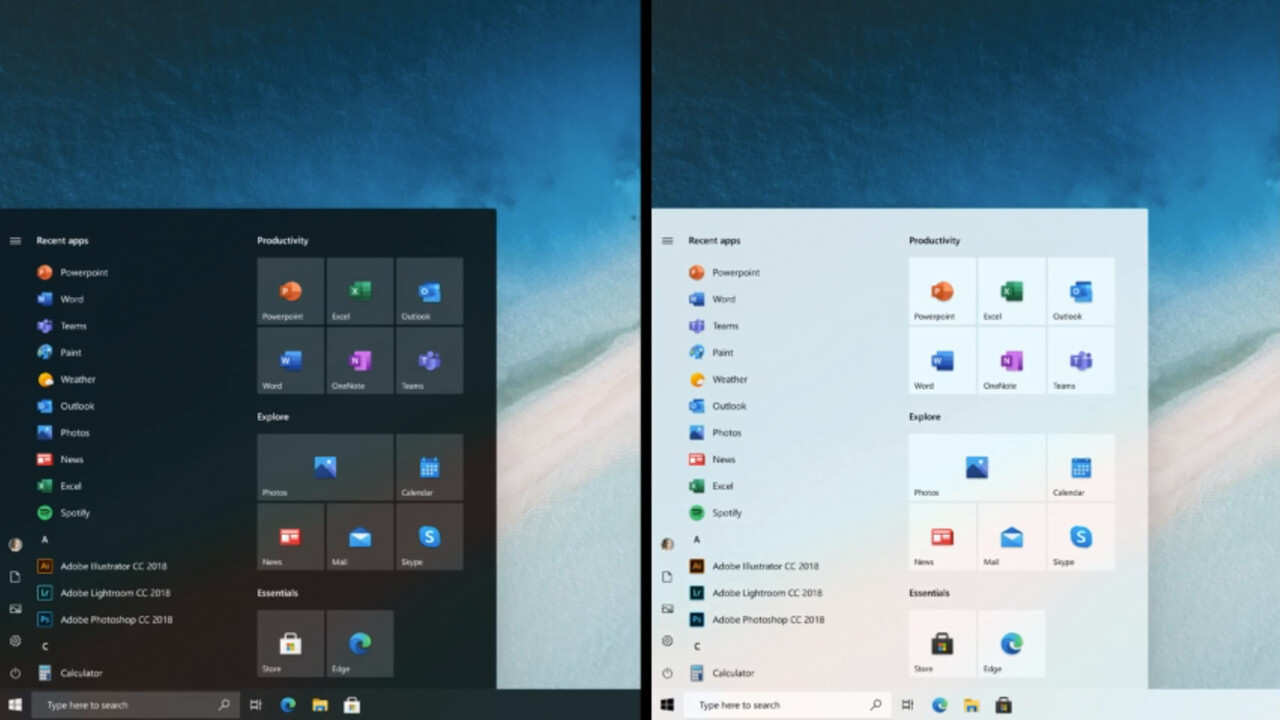 Windows 10: Microsoft zeigt neues Startmenü ohne Live Tiles