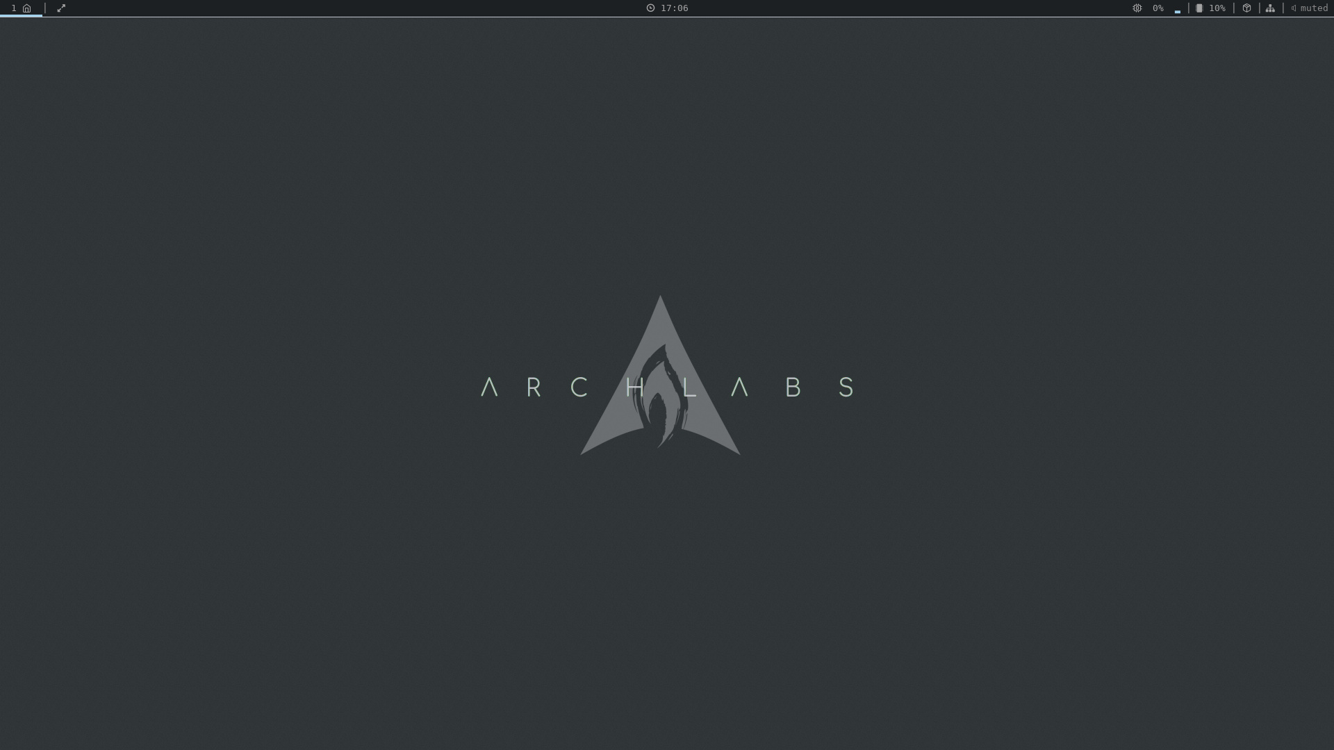 ArchLabs mit dem Fenstermanager Openbox nach der Installation