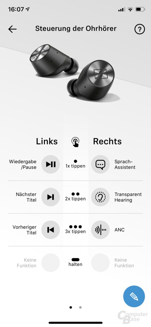 Sennheiser Smart-Control-App mit Momentum True Wireless 2