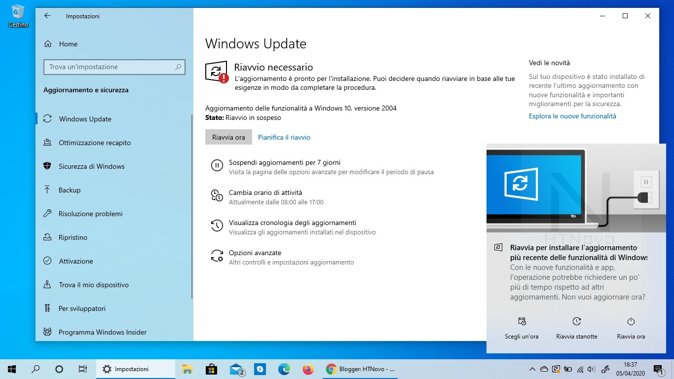 Die neuen Update-Benachrichtigungen in Windows 10 2004
