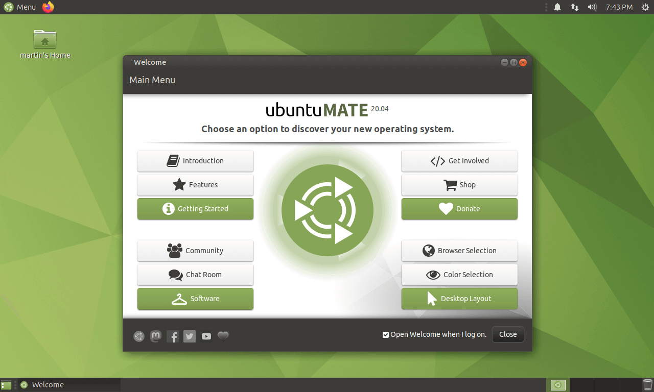Ubuntu Mate 20.04 LTS