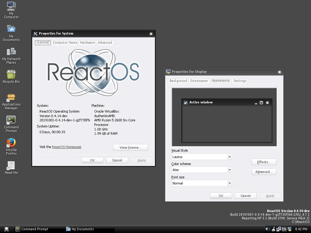 ReactOS – System