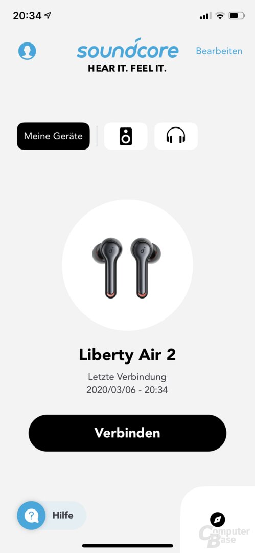 Soundcore-App mit den Anker Soundcore Liberty Air 2