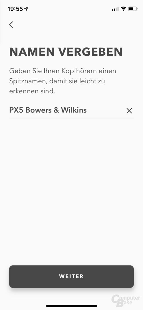 Bowers & Wilkins Headphones App mit PX5