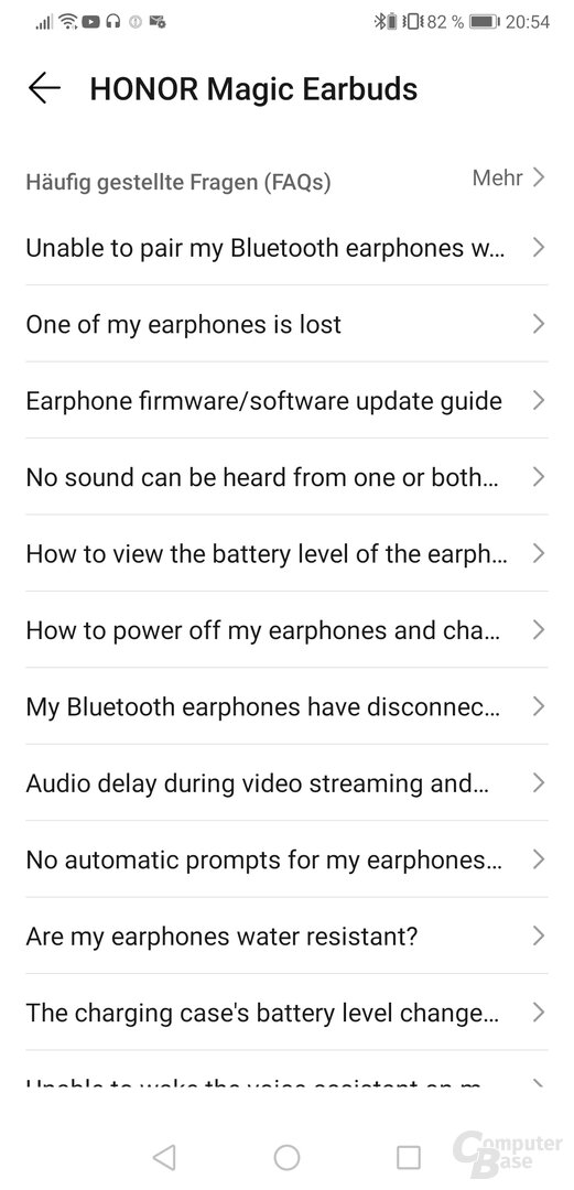 Huawei AI-Life-App mit Honor Magic Earbuds