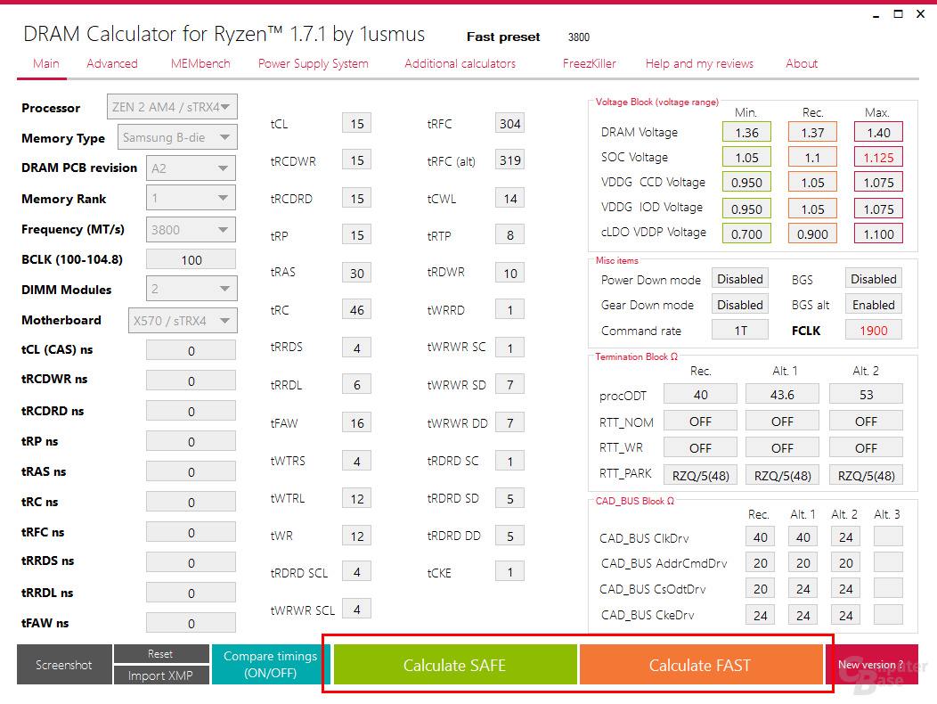 DRAM Calculator for Ryzen 1.7.1