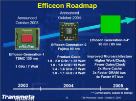 Efficeon Roadmap