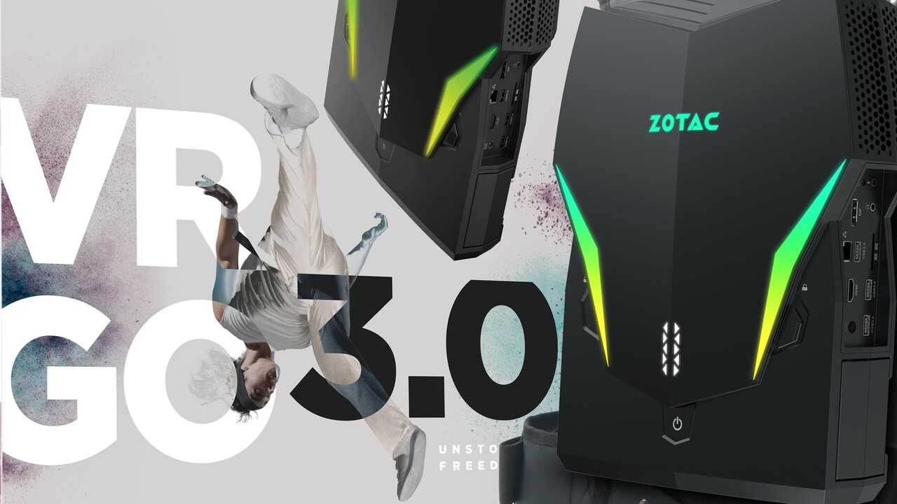 VR GO 3.0: Zotac aktualisiert den 5-kg-Rucksack-PC