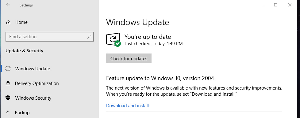 Das Mai 2020 Update wird bereits per Windows Update verteilt