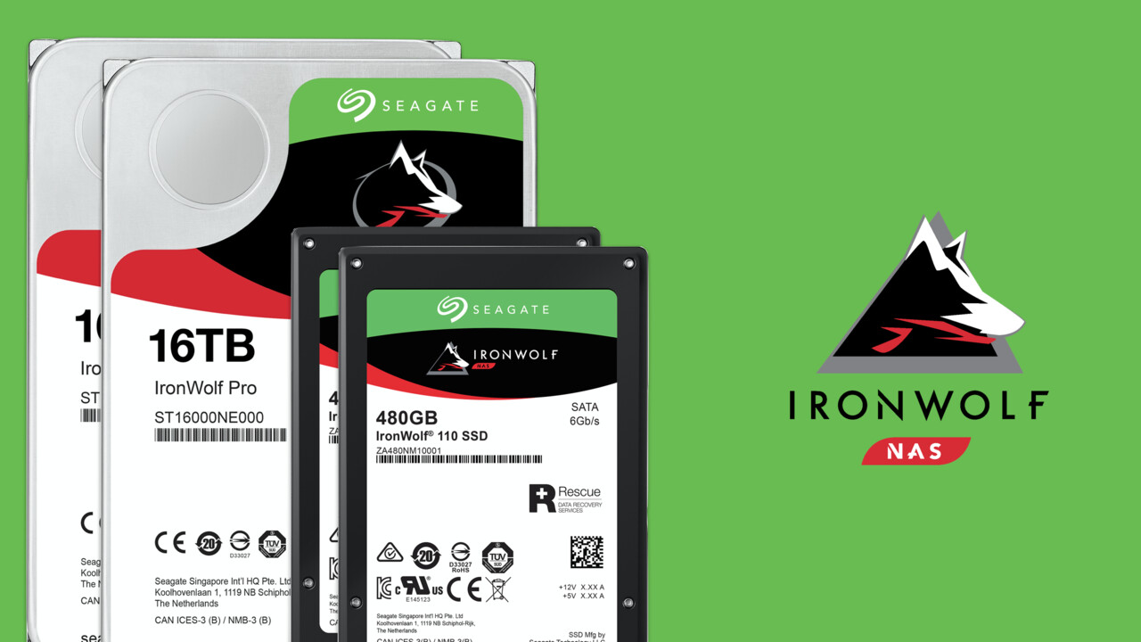 Seagate IronWolf für NAS: 2 × 16 TB HDD und 2 × 480 GB SSD zu gewinnen [Anzeige]