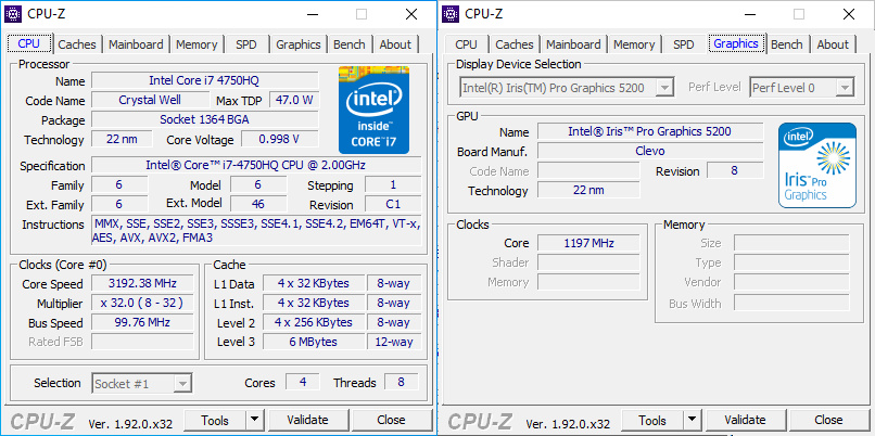 Intel Core i7-4750HQ mit Iris Pro 5200