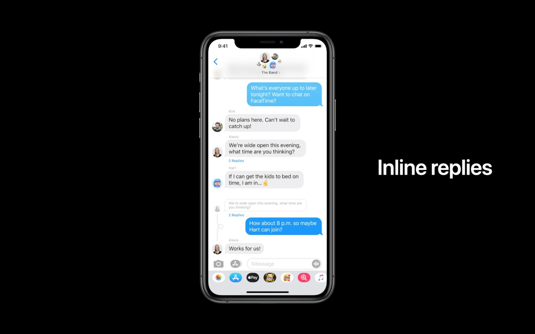iMessage in iOS 14: Inline Replys