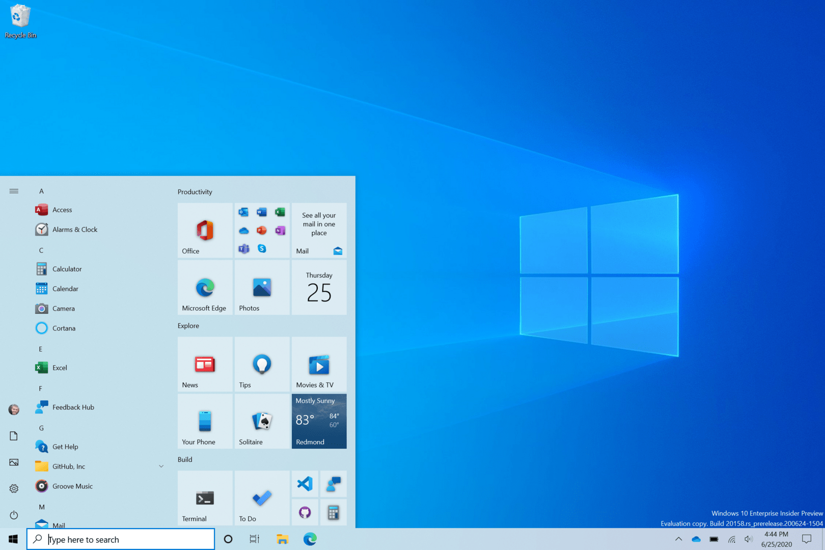 Neues Windows 10-Startmenü