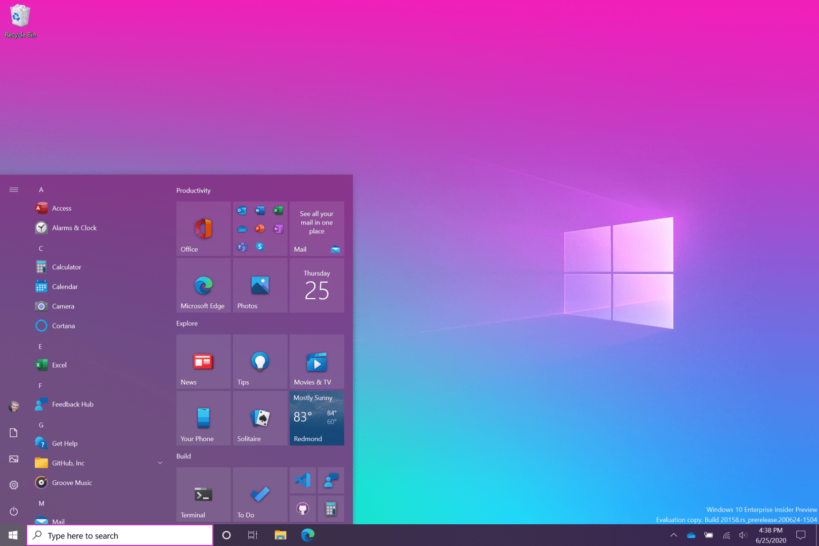 Das neue Windows 10-Startmenü