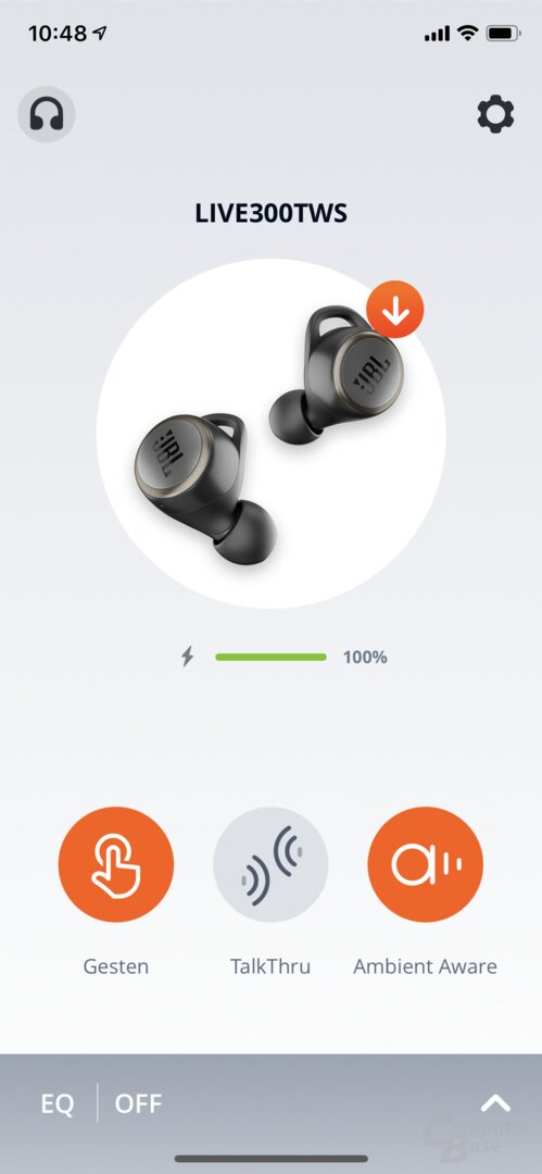 JBL My Headphones App mit JBL Live 300TWS
