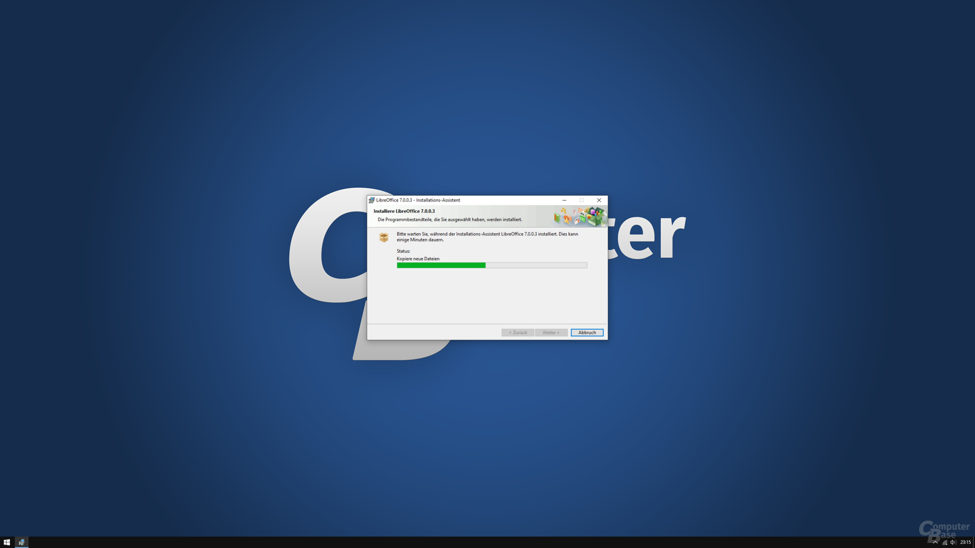 LibreOffice 7.0.0.3 – Installationsprozess