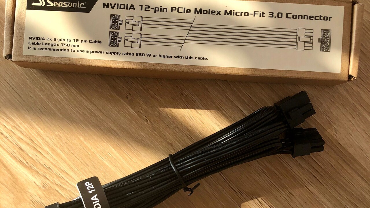 GeForce RTX 3000: Seasonic zeigt 12-Pin-Adapter aus zwei 8-Pin-Steckern