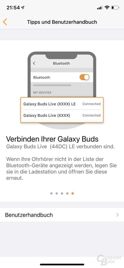 Samsung Galaxy Buds App mit Galaxy Buds Live