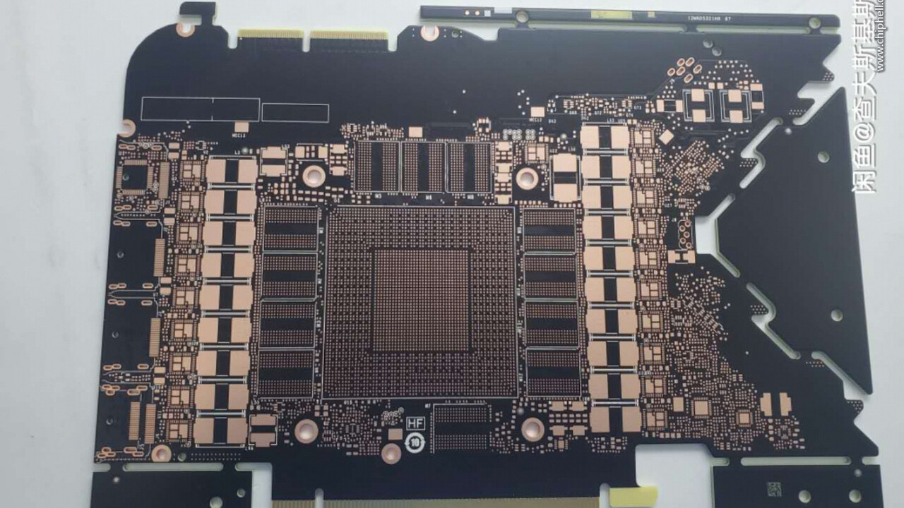 GeForce RTX 3090: Das nackte PCB der High-End-Karte im Bild