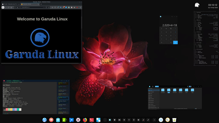 Garuda Linux mit Deepin
