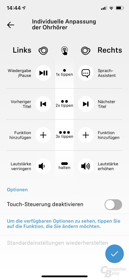 Sennheiser Smart Control App mit CX 400BT True Wireless