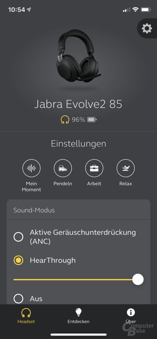 Jabra Sound+ App mit Evolve2 85